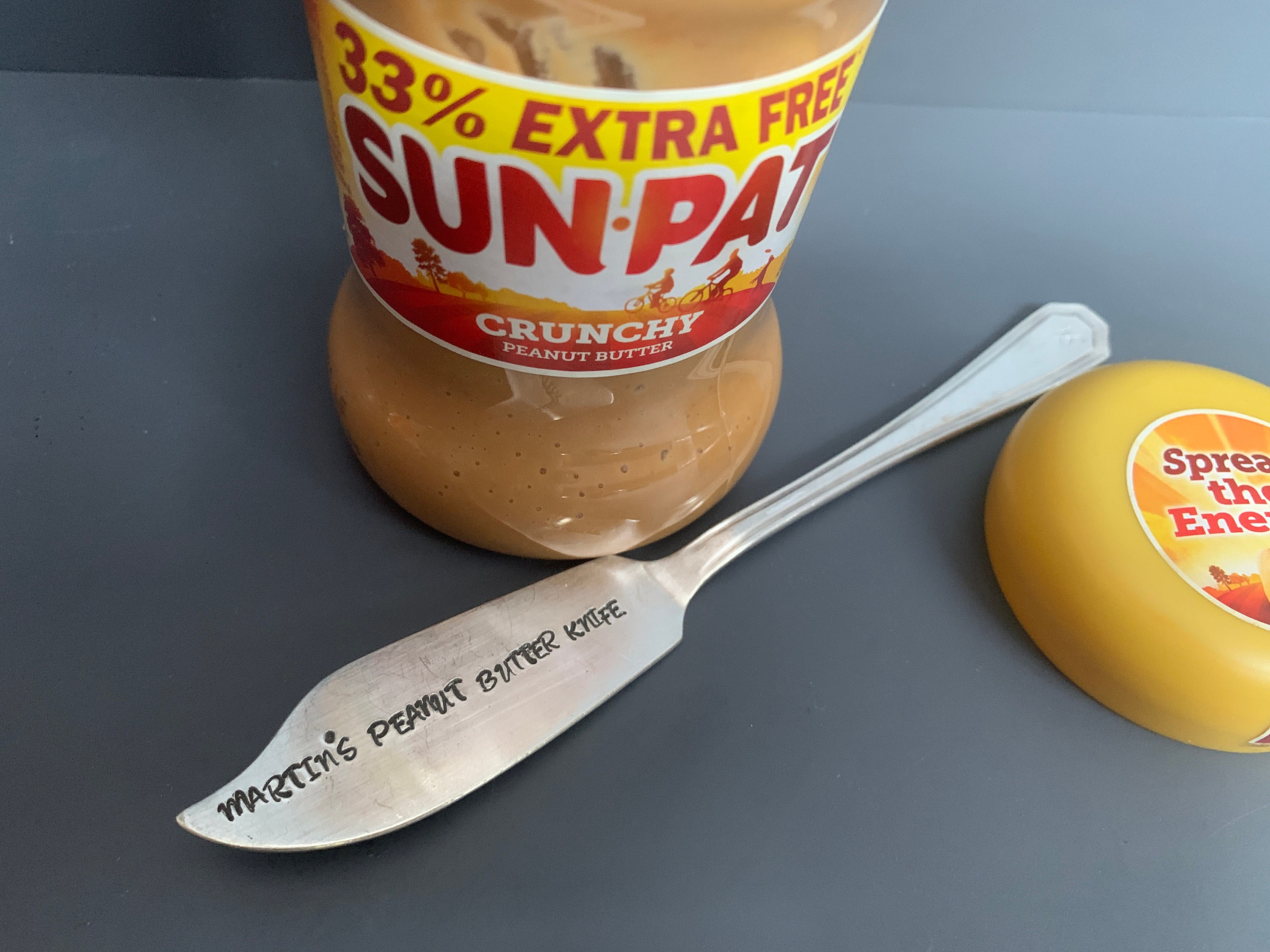 Personalised peanut butter silver plated knife gift under 10 Etsy