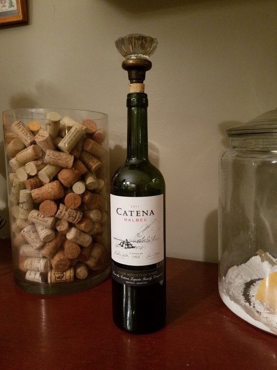 Vintage Glass Door Knob Wine Stopper Etsy