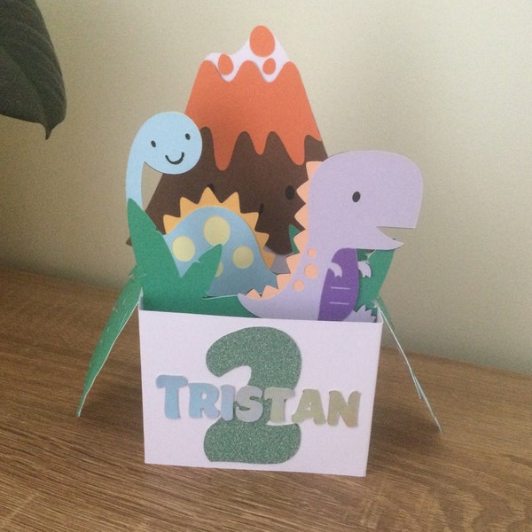 3d Dinosaur Birthday Card Printable Etsy 3d Dinosaur Birthday Card Printable Etsy