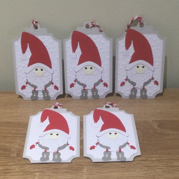 Christmas Gnome Gift Tags, Holiday Tags, Luxury Handmade Tags, Christmas Gift Wrapping Tags, Winter wishes