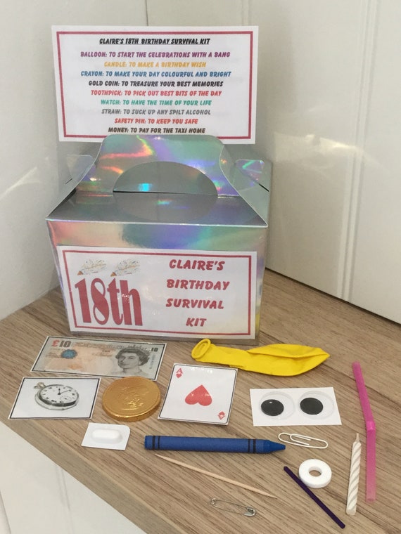 Personalised 18th Birthday Gift / Novelty / Fun / Survival Etsy