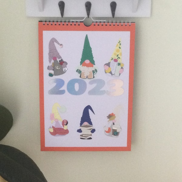 Gnome Wall Calendar Etsy