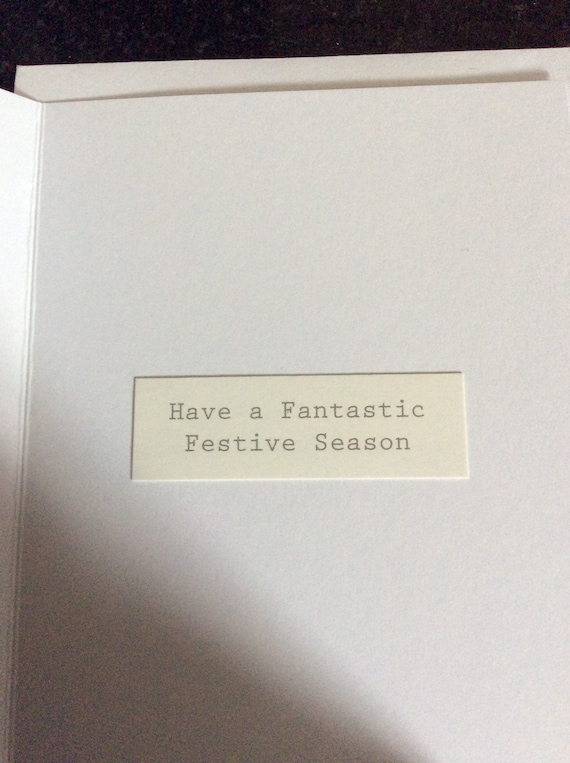 Personalised Hand Stitched RUDOLF Novelty Christmas card