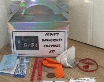 University Survival Kit, Gift, Novelty Fun, Joke Survival Kit, Going away present