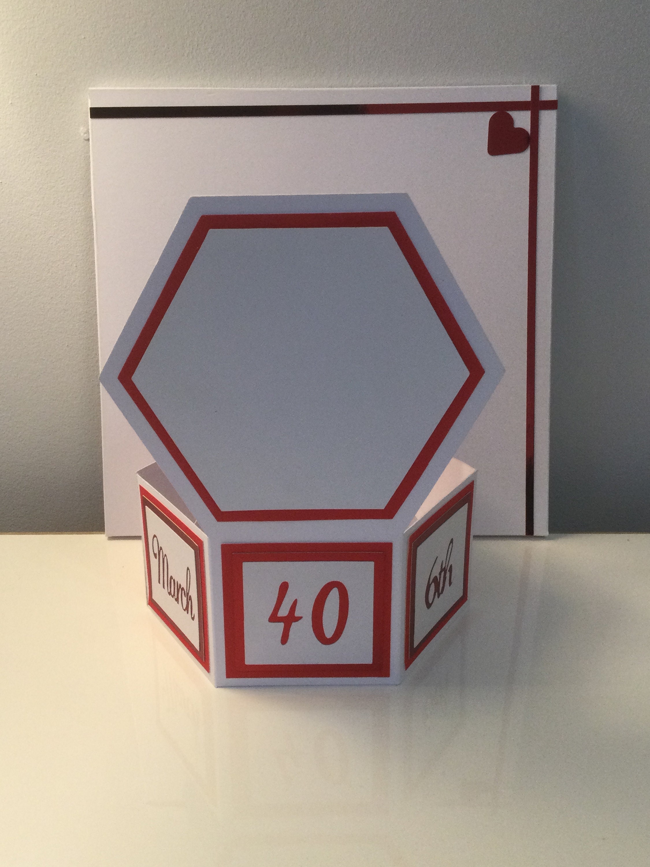 40th Wedding Anniversary Pop up Card Ruby Anniversary - Etsy UK