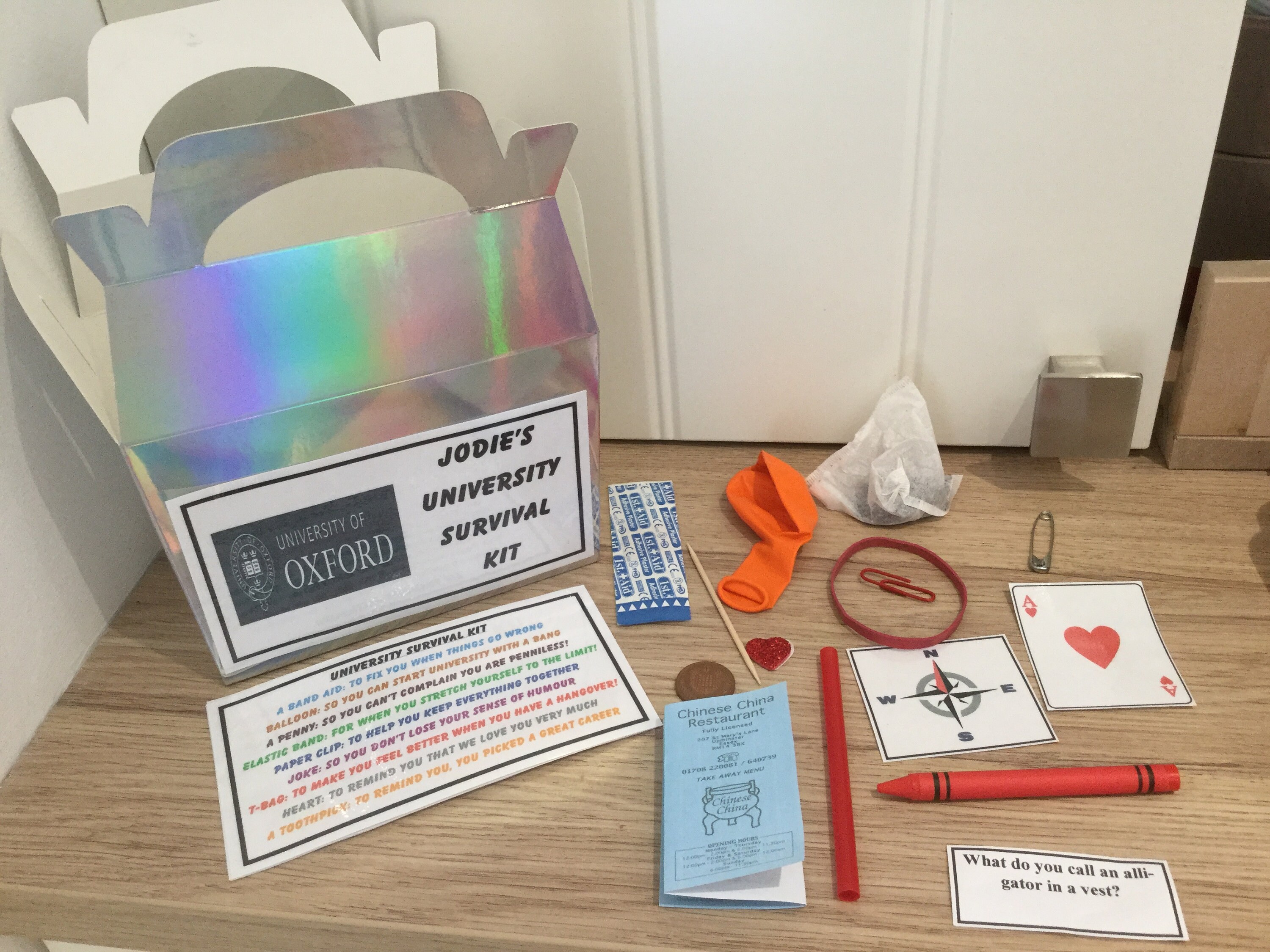 Personalised University Gifts Joke Survival Kit Fun Novelty