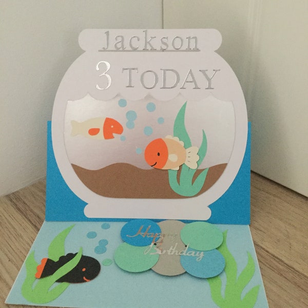 Fish Bowl Card Etsy