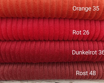 Öko-Tex certified corduroy fabric, wide-wale cotton, 4 colors, 50 x 142 cm