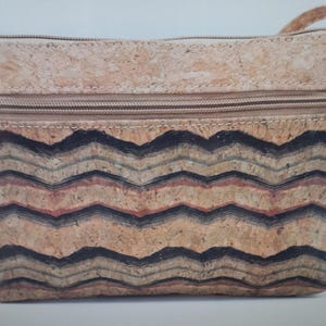 Borsa a tracolla da donna in sughero con doppia cerniera