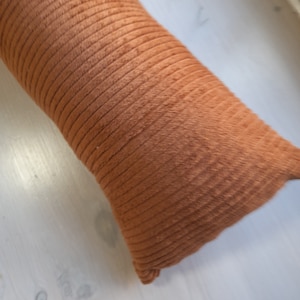 Draft excluder, cold protection made of wide cord 150 cm long cognac