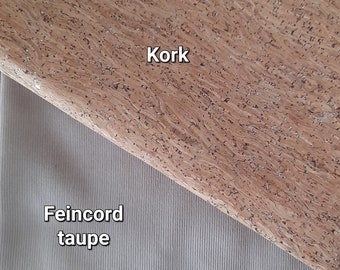 Breitcord/Feincord / Kork 50 x 140 / 65 cm