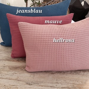 Fundas de almohada con cremallera waffle piqué todos los tamaños