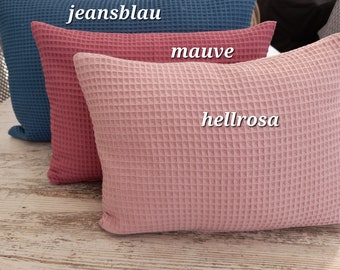 Pillowcases with zipper waffle pique all sizes
