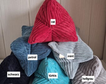 Reading bone made of corduroy Wanja approx. 38 x 20 cm