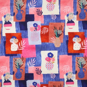 Oeko-Tex Canvas decorative fabric linen look 50 x 140 cm digital print