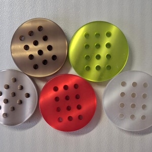 105 bottoni rotondi in plastica, 12 fori per ricamo, 23 mm, in 5 colori