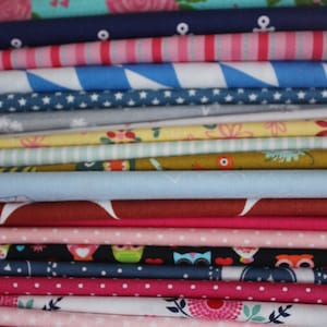 Fabric package Remnant package 500 grams of cotton fabrics mixed colors approx. 2.50 m fabric