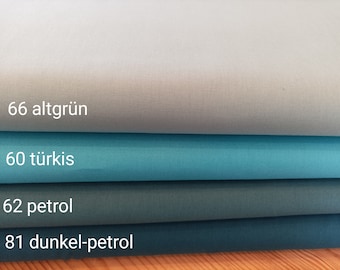 Oeko-Tex certified poplin - cotton fabric 50 x 1.46 cm plain