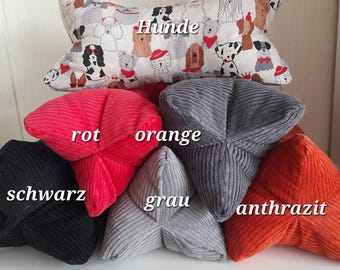 Reading bone made of cotton wide cord or canvas approx. 38 x 20 cm