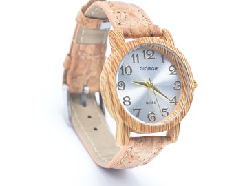 Natural cork watch, fashionable unisex watch