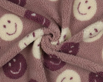 OSO DE PELUCHE DE EDICIÓN LIMITADA - jacquard, piel sintética, caritas felices 50 x 160 cm 4 colores