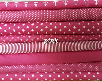 Öko-Tex Poplin - Baumwollstoff   50 x 1,50 cm pink