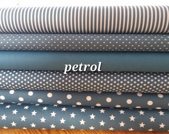 Öko-Tex Poplin - Baumwollstoff   50 x 1,50 cm petrol