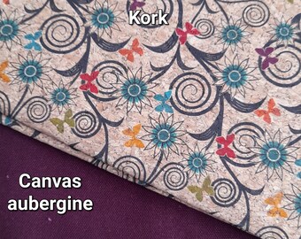 Swafing Samt-Cord Dekostoff / Canvas / Kork 50 x 140 / 65 cm