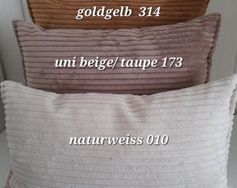 Lumbar pillow/back pillow, neck pillow, decorative pillow corduroy approx. 44 x 27 cm