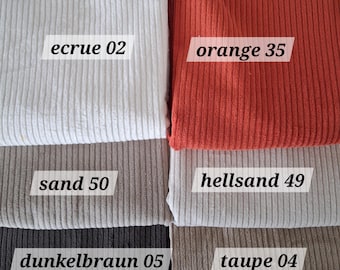 Oeko-Tex cord fabric, wide cord cotton 50 x 142 cm
