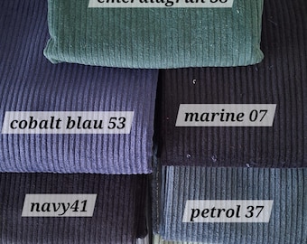 Oeko-Tex cord fabric, wide cord cotton 50 x 142 cm