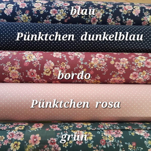 Beschichtete BaumwolleAbstrakt oder Pünktchen  50 x 148 cm Oeko-Tex zertifiziert für Lebensmittel, Taschen, Schürzen, Tischdecken , Kissen