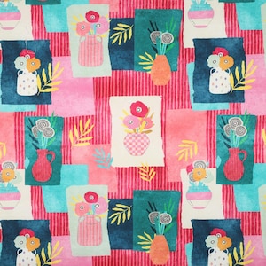 Oeko-Tex Canvas decorative fabric linen look 50 x 140 cm digital print
