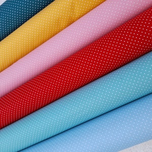 Coated cotton with dots 50 x 148 cm Oeko-Tex certified for food, bags, aprons, tablecloths, pillows