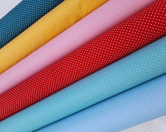 Coated cotton with dots 50 x 148 cm Oeko-Tex certified for food, bags, aprons, tablecloths, pillows