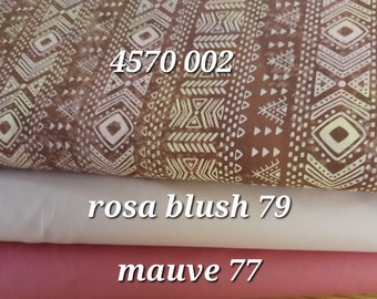 Tissu coton Oeko-Tex 50 x 150 en batik/uni