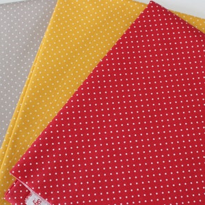 NEW cotton fabric coated 50 x 150 cm dots in 3 colors