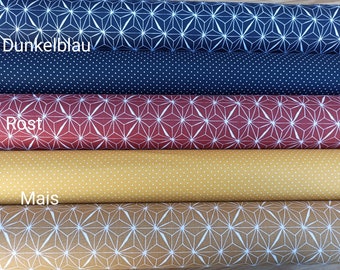 Coated cotton with pattern 50 x 148 cm Oeko-Tex certified for food, bags, aprons, tablecloths, cushions