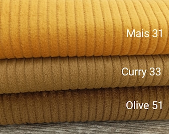 Öko-Tex certified corduroy fabric, wide-wale cotton, 3 colors, 50 x 142 cm