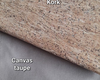 Swaffluwelen koord decoratiestof / canvas / kurk 50 x 140 / 65 cm