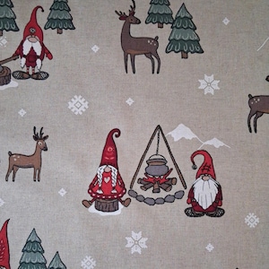 Oeko-Tex canvas cotton fabric Christmas 50 x 140 cm