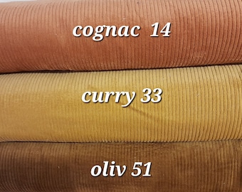 Oeko-Tex cord fabric, wide cord cotton 50 x 142 cm