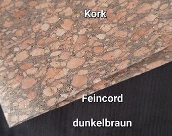 Breitcord/Feincord / Kork 50 x 140 / 65 cm