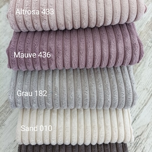 Swafing Samt-Cord Dekostoff 50 x 140 cm + 2 neue Rottöne