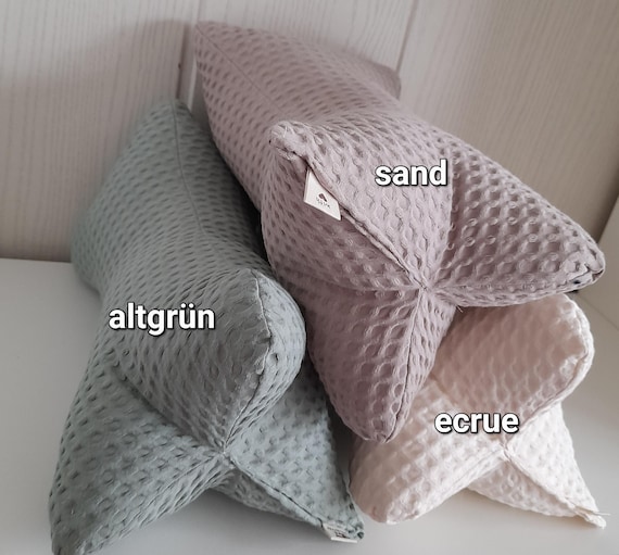 Leseknochen aus Baumwoll-BIG - Waffelpikee 38 x 20 cm