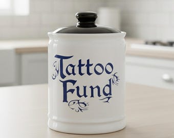 Tattoo Fund Piggy Bank, Ceramic Tip Jar, Tattoo Artist Gift