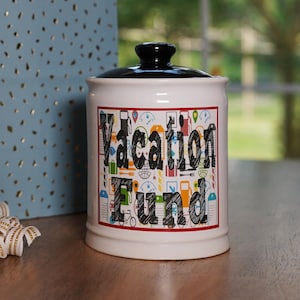 Cottage Creek Vacation Fund Piggy Bank, Our Adventure Travel Savings Bank, Candy Jar