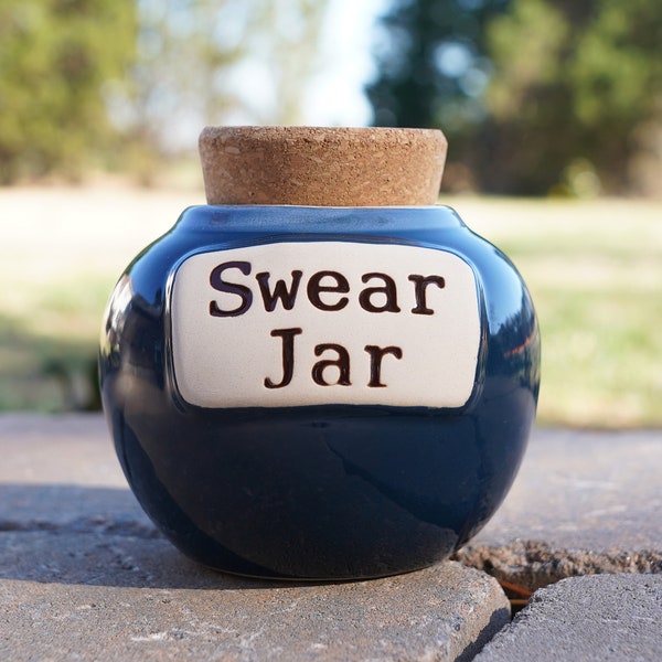 Swear Jar Swear Bank for Swear Words Cuss Word Gifts Cussing Mom Round Ceramic Swear Piggy Bank