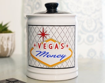 Vegas Money Piggy Bank: Ceramic Casino Gift Jar