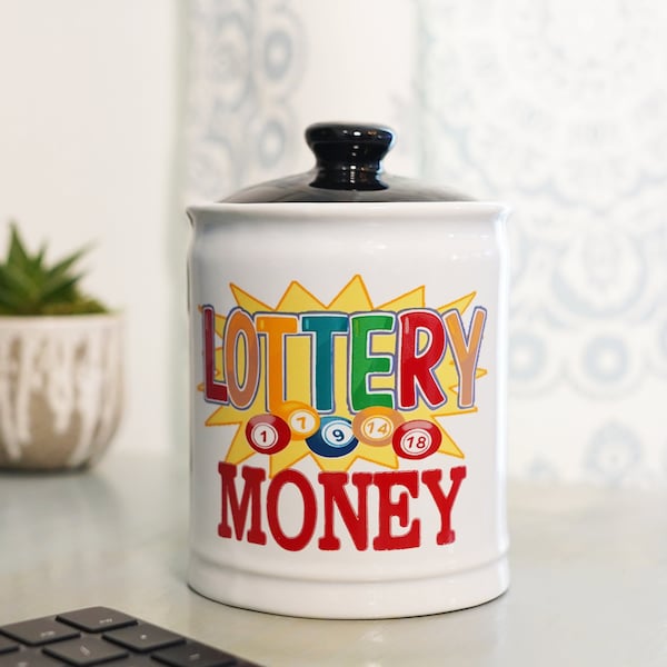 Cottage Creek Lottery Money Piggy Bank, Lotto Candy Jar, Gambling Gifts, Lottery Party Decorations, Lottery Gifts